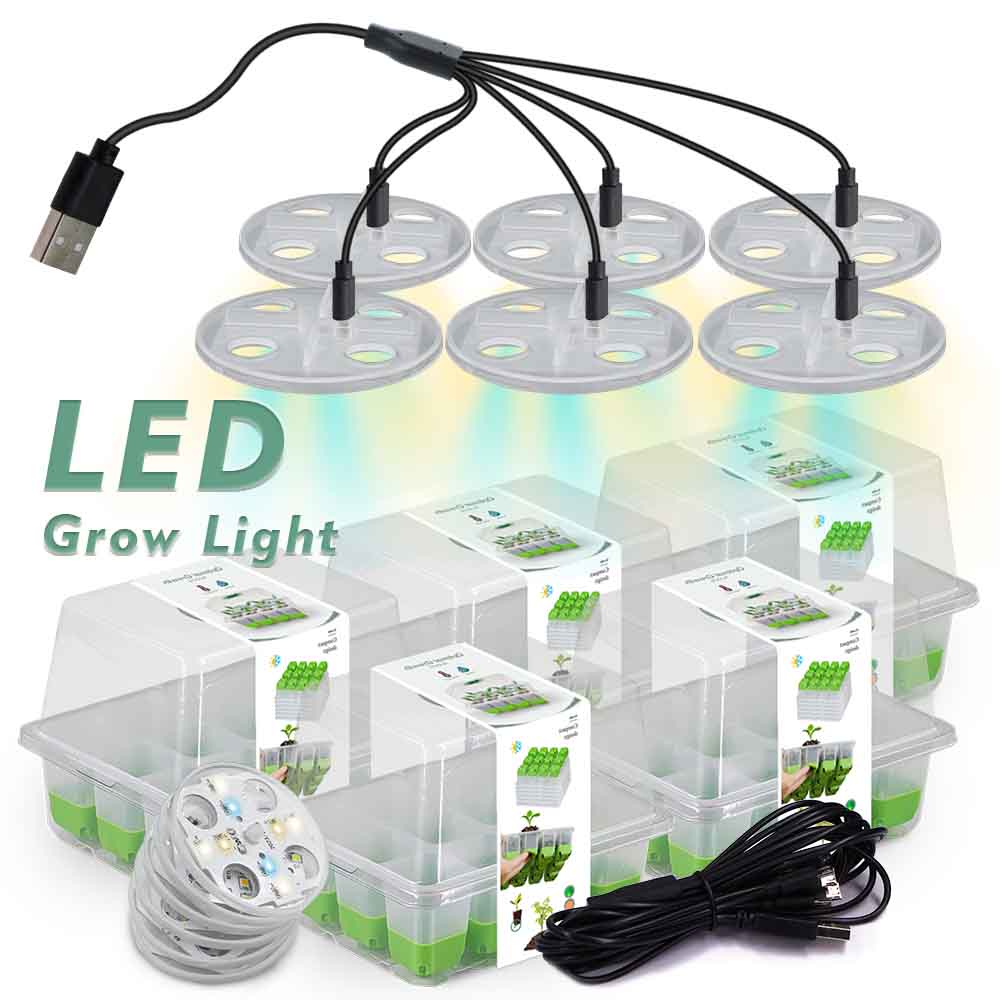 Indoor Herb Garden - LED Grow Light Seedling Starter Tray