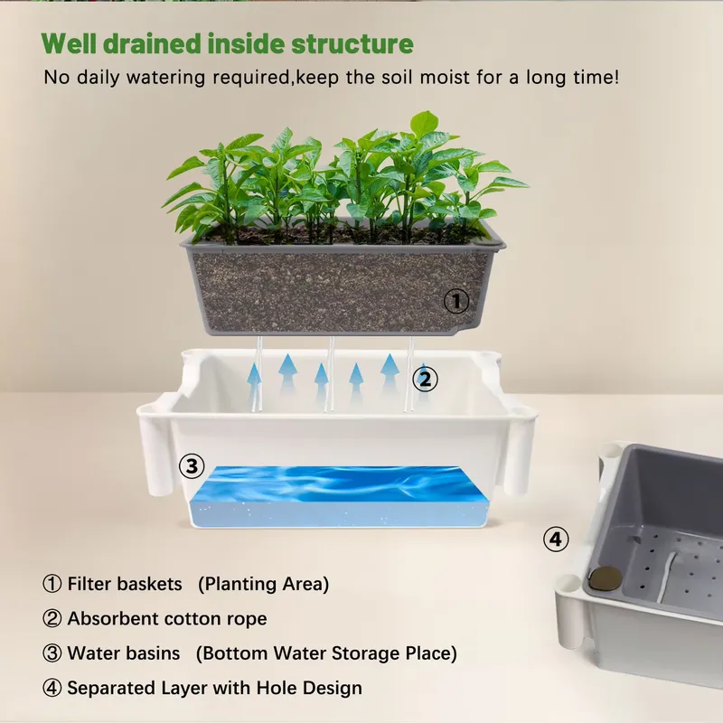 Movable Vertical Grow 3 Level  - Self Watering Planter 评论和价格