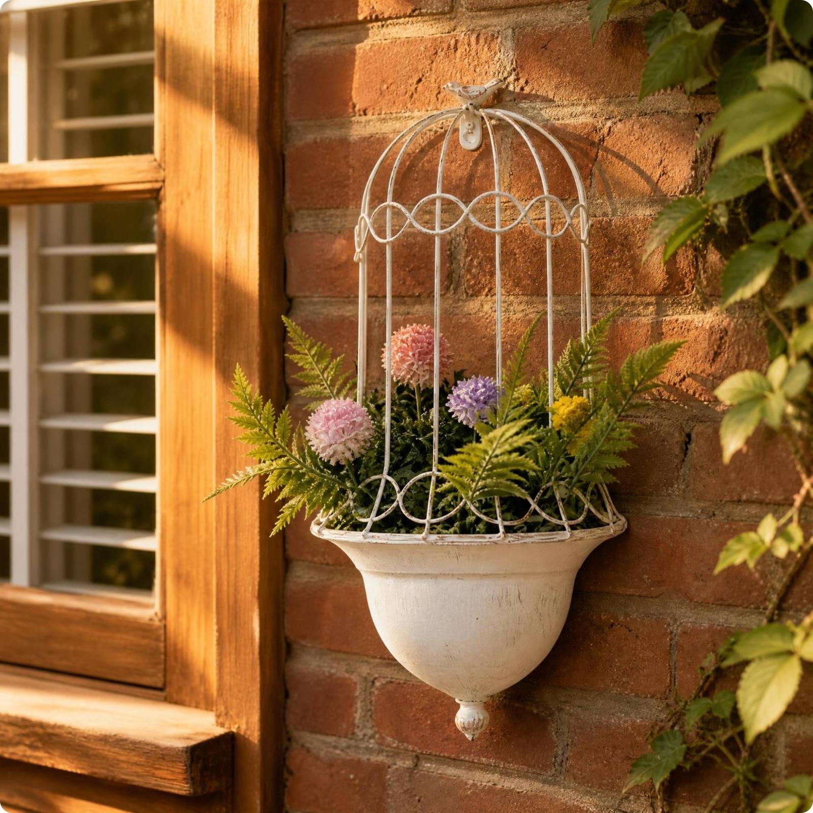 Wall Mounted Planter Iron Bird - Vertical Planter 评论和价格