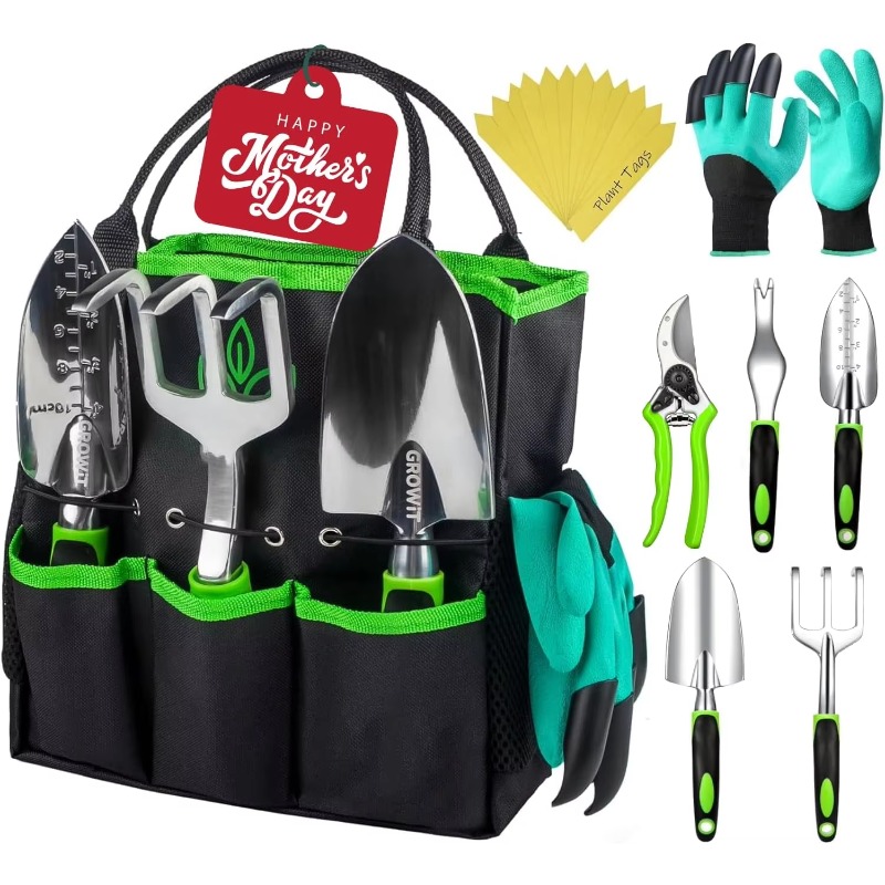 9 Pcs Ergonomic Garden Tool Se - Trowel Garden Tools 评论和价格