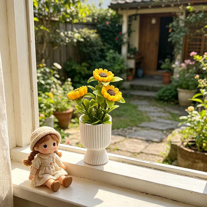 {#} Miniature Sunflower Potted - Plant Pot 评论和价格