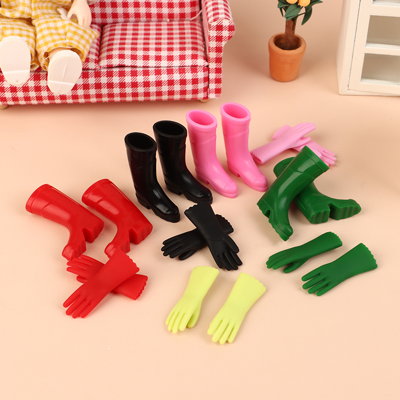 1Set 1:12 Dollhouse Miniature  - Garden Gloves 评论和价格