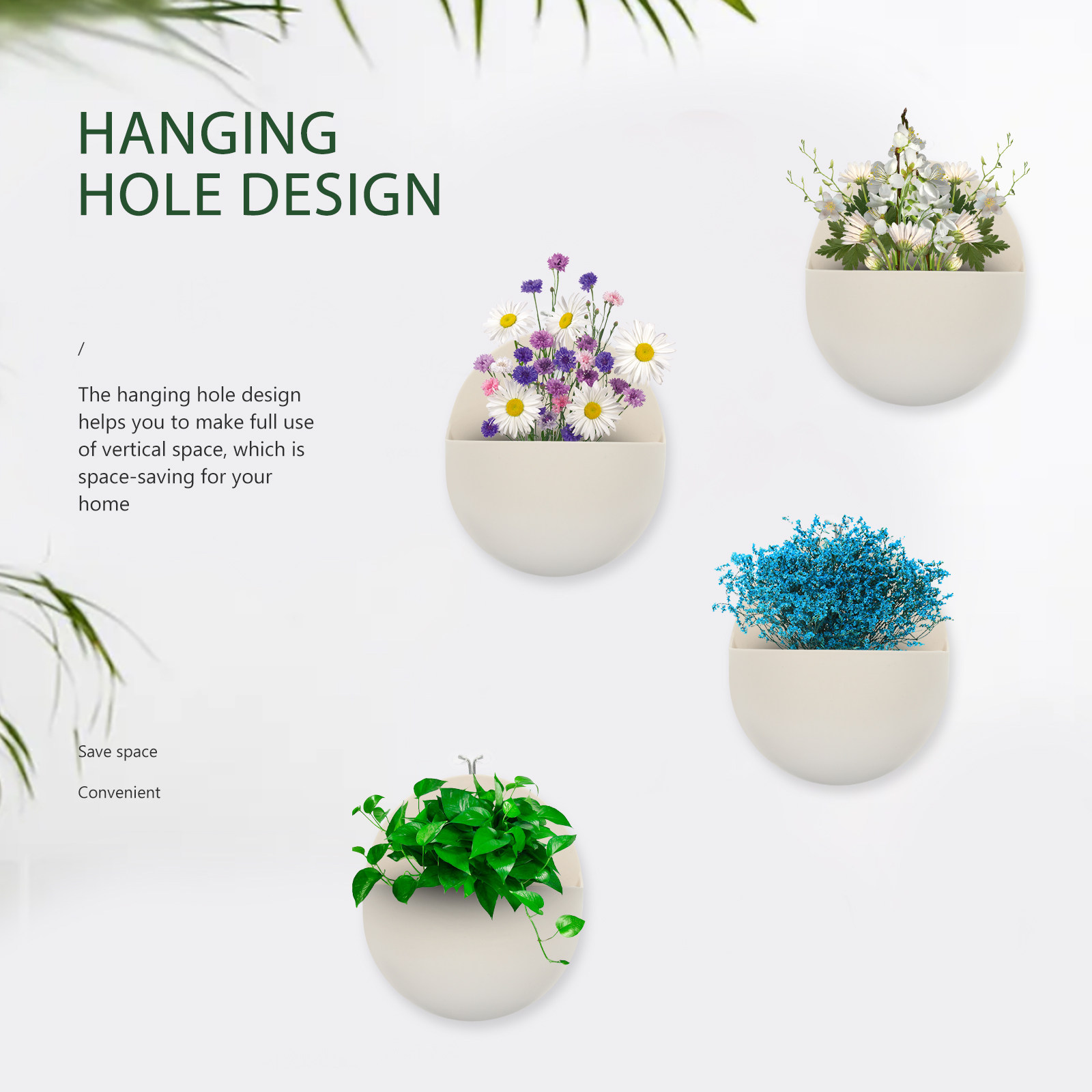 4Pcs Balcony Flower Buckets Pl - Vertical Planter 评论和价格