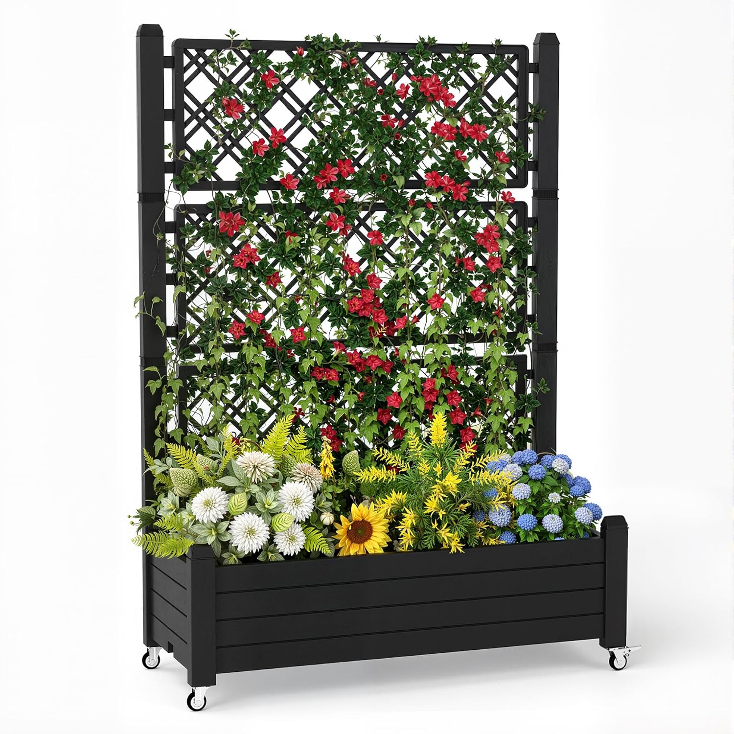 Raised Garden Bed with Trellis - Self Watering Planter 评论和价格