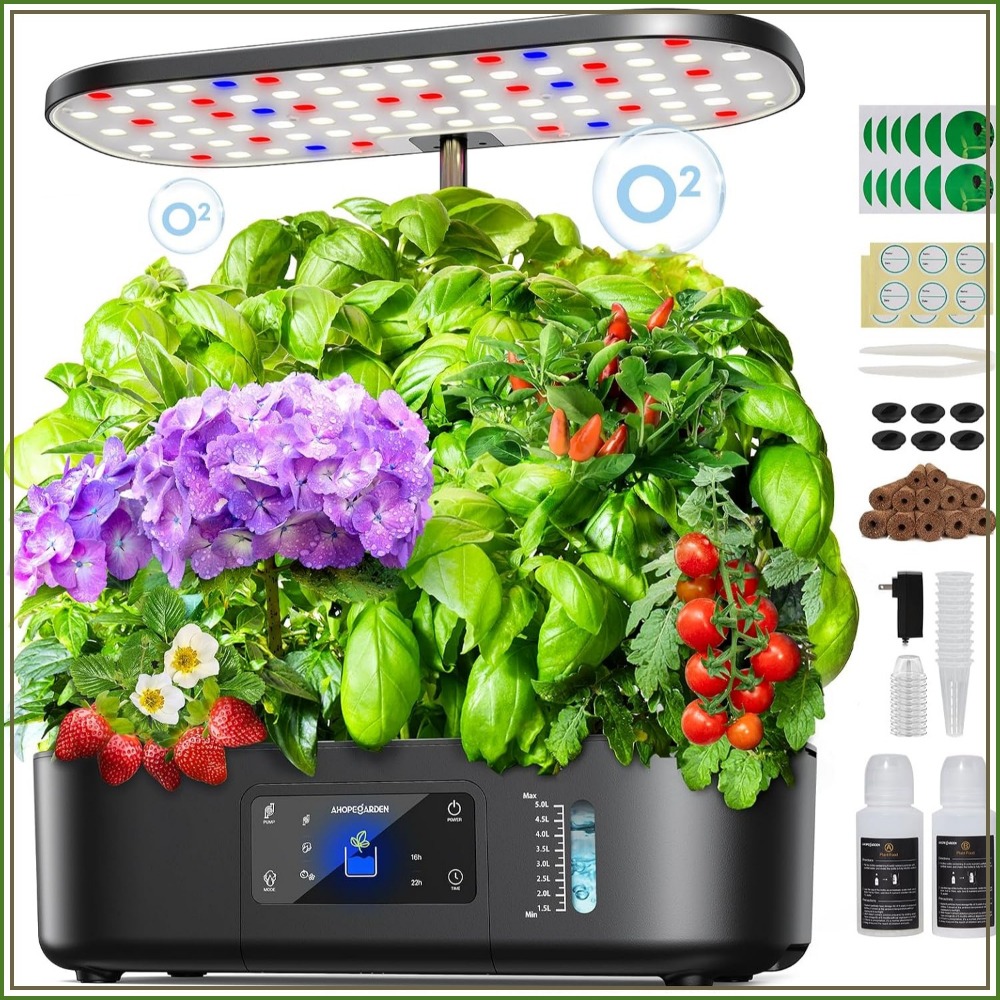 12-Pod Indoor Hydroponic Garde - Indoor Herb Garden 评论和价格