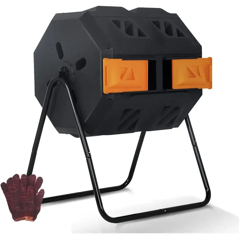 Dual Chamber 43 Gallon Rotatin - Compost Bin 评论和价格
